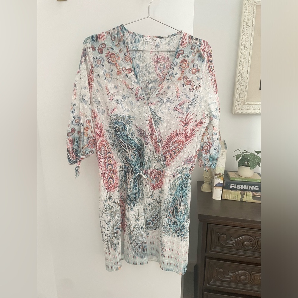 On The Road Eyelet Wrap Dress medium NWOT